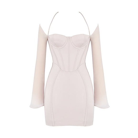 NWOT ISRA CRYSTAL SATIN CORSET MINI DRESS BY HOUSE OF CB - Picture 10 of 14